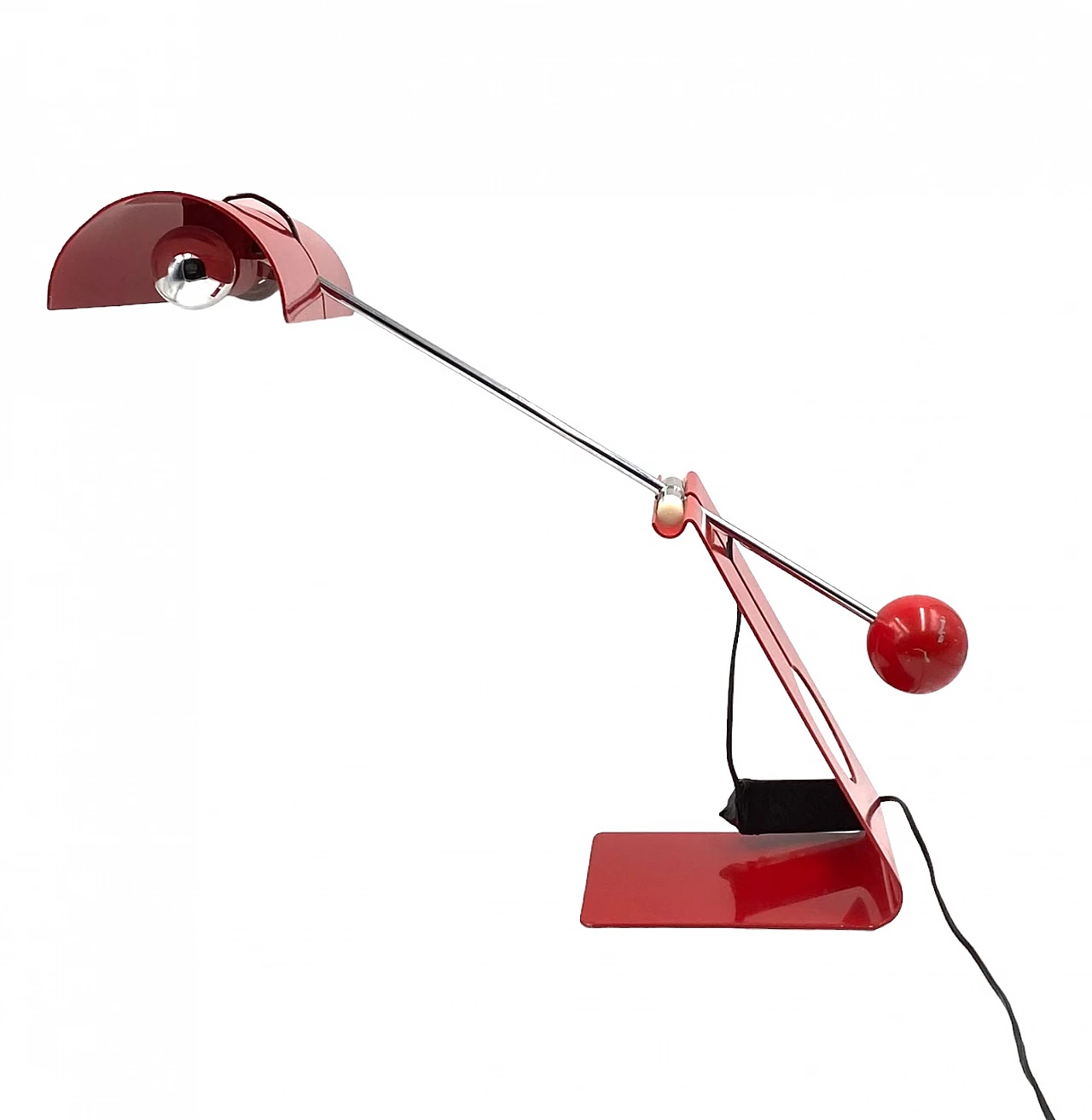 Red Picchio table lamp by Mauro Martini, 1970s 15