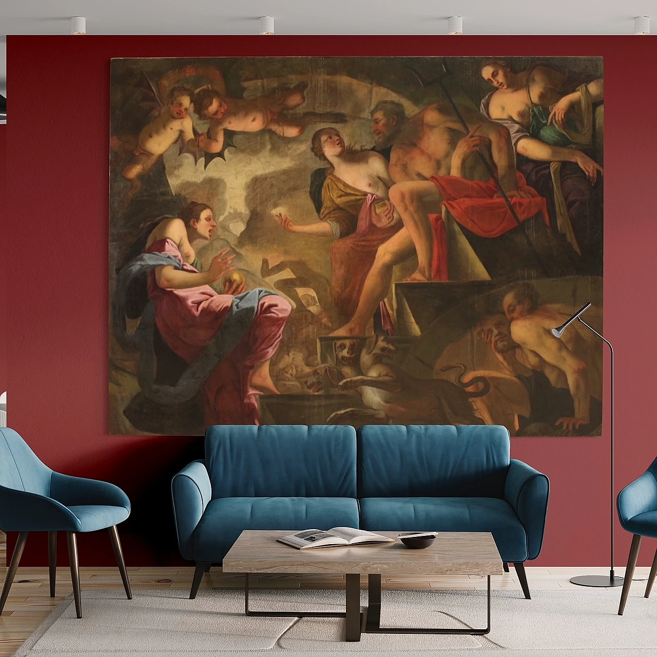 Psiche scende agli inferi, olio su tela, metà '600 13