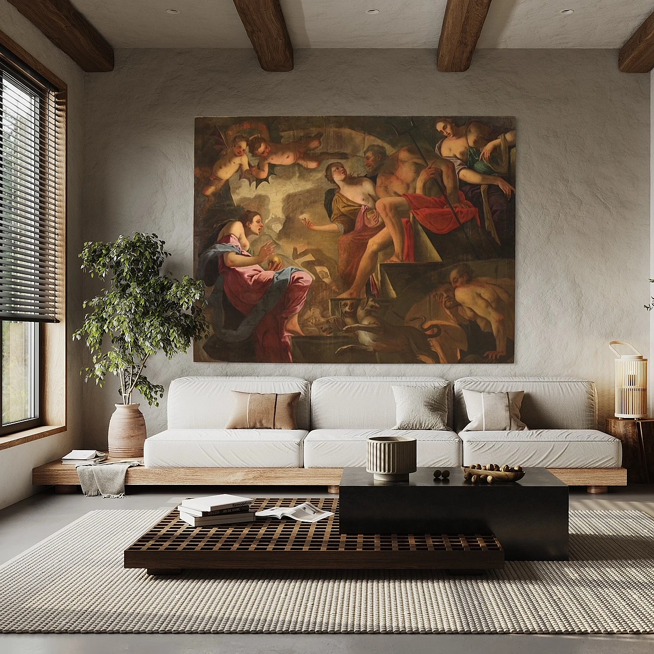 Psiche scende agli inferi, olio su tela, metà '600 14