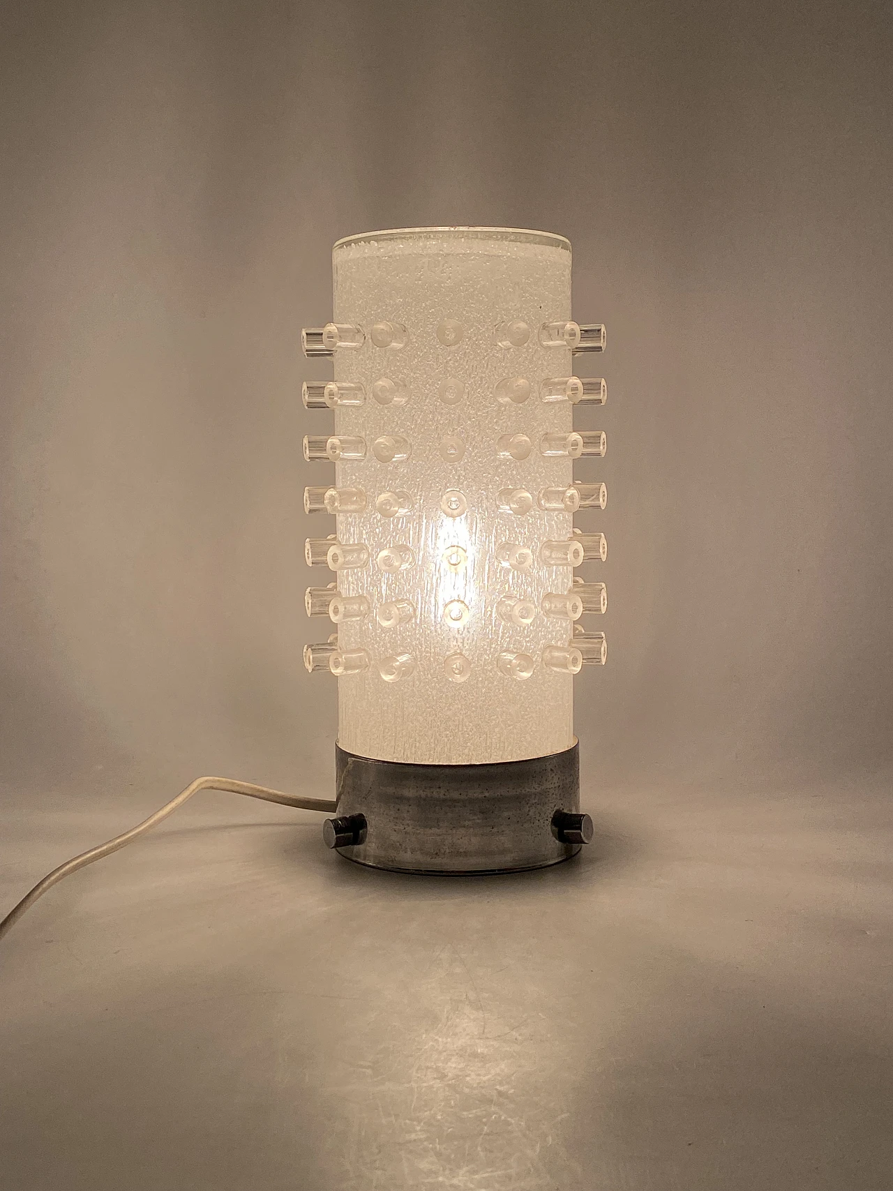 Murano glass and chrome-plated aluminium table lamp, 1980s 9