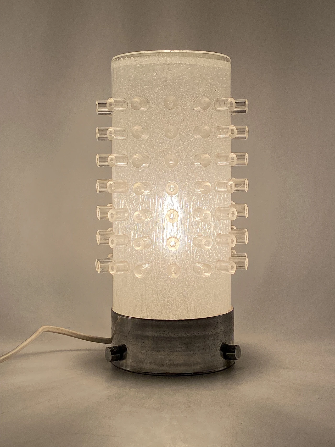 Murano glass and chrome-plated aluminium table lamp, 1980s 10