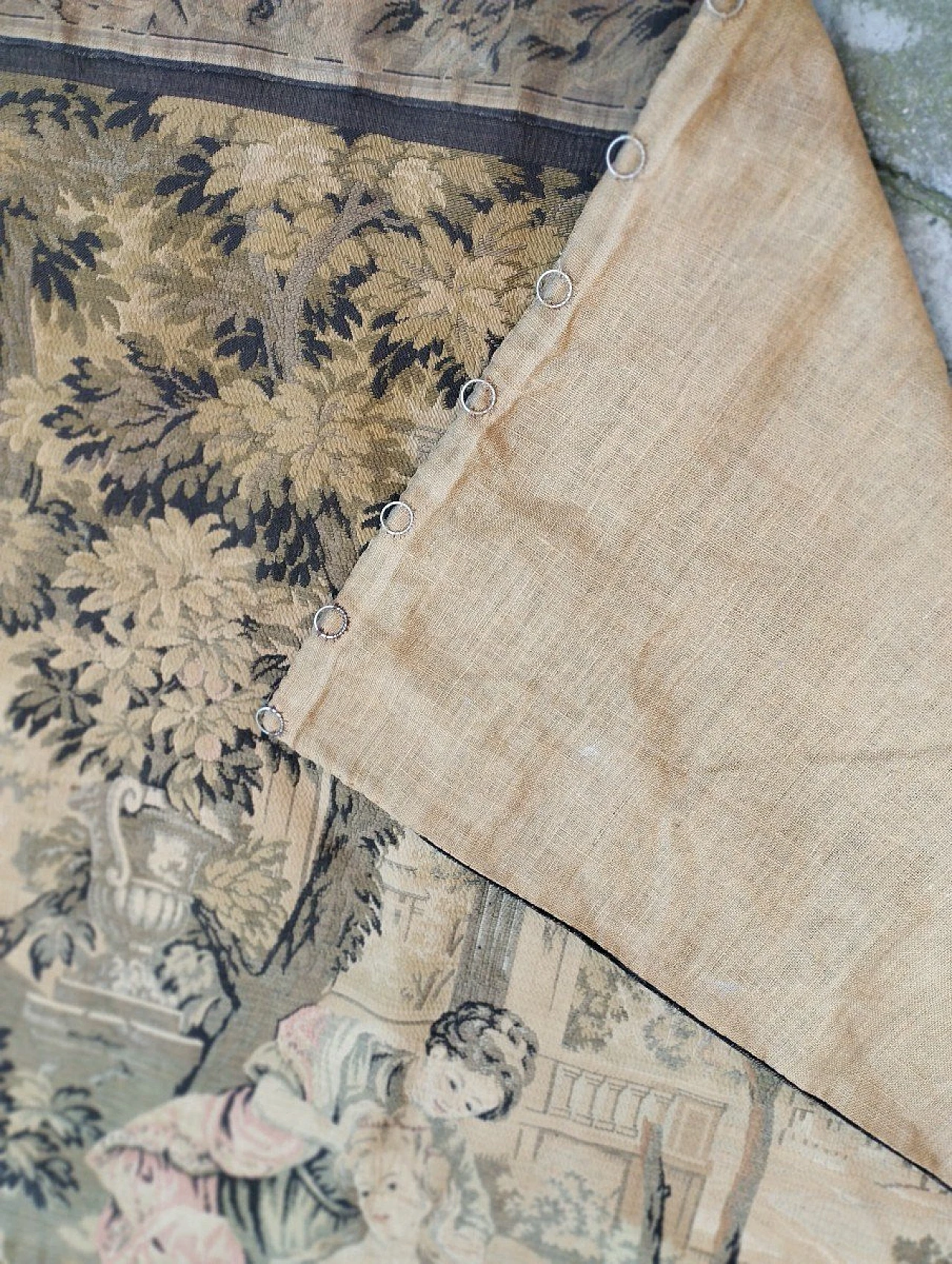 Arazzo francese con scena tratta da Rubens, inizio '900 10