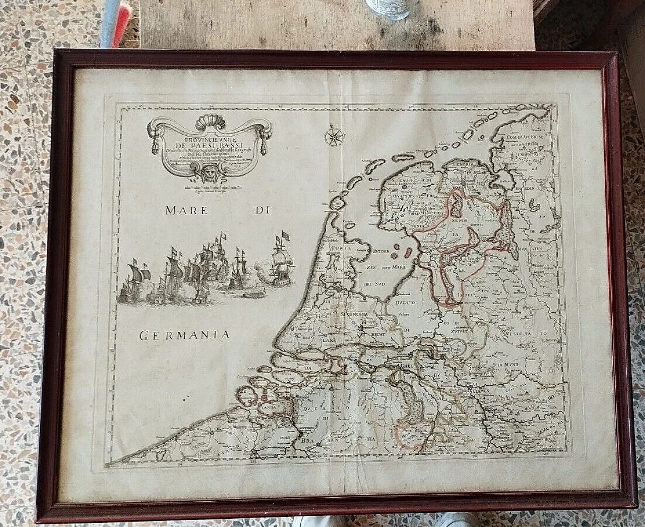 Mappa Province dei Paesi Bassi di G. G. De Rossi e G. Cantelli, 1672 1