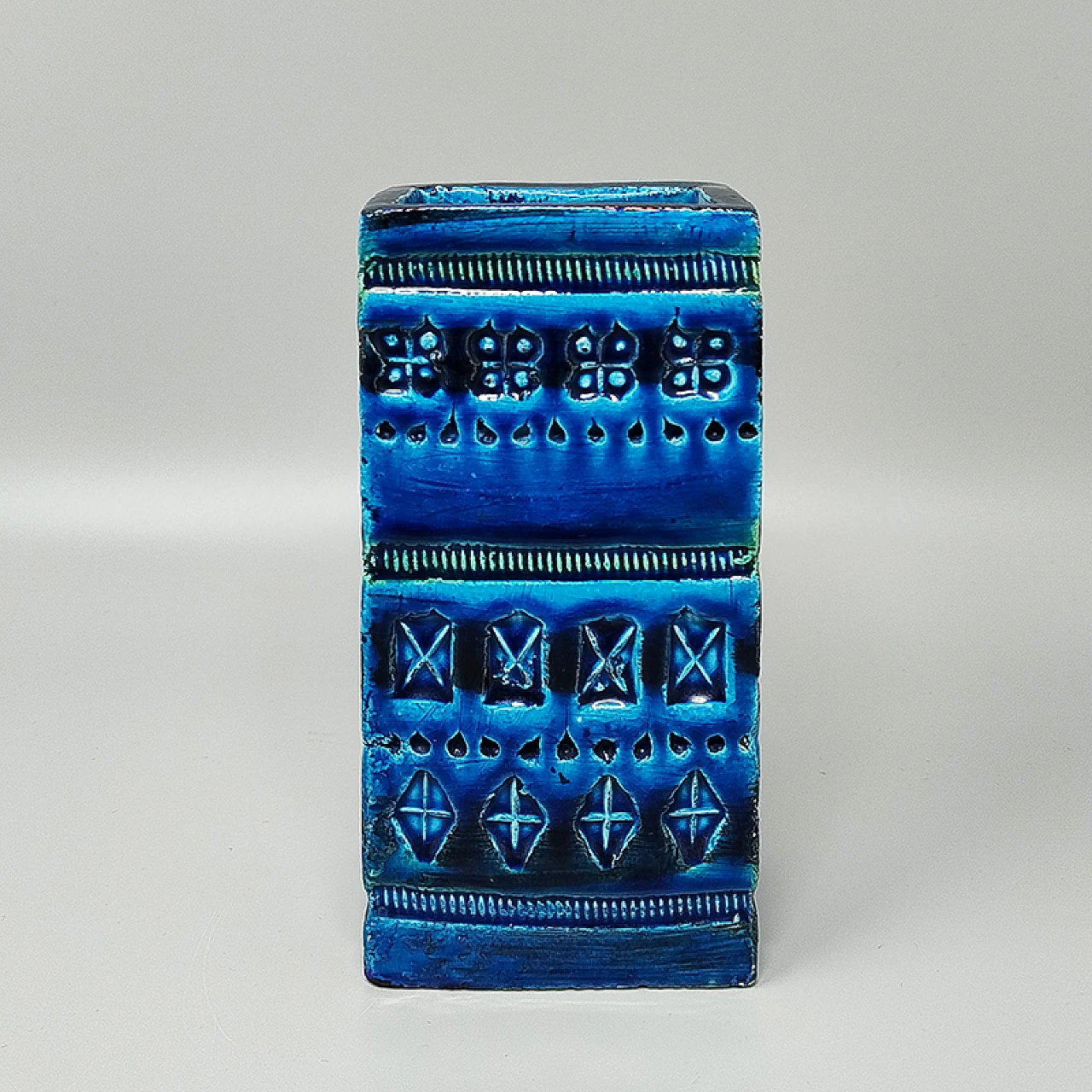 Vaso Rimini Blu in ceramica di Aldo Londi per Bitossi, anni '60 2