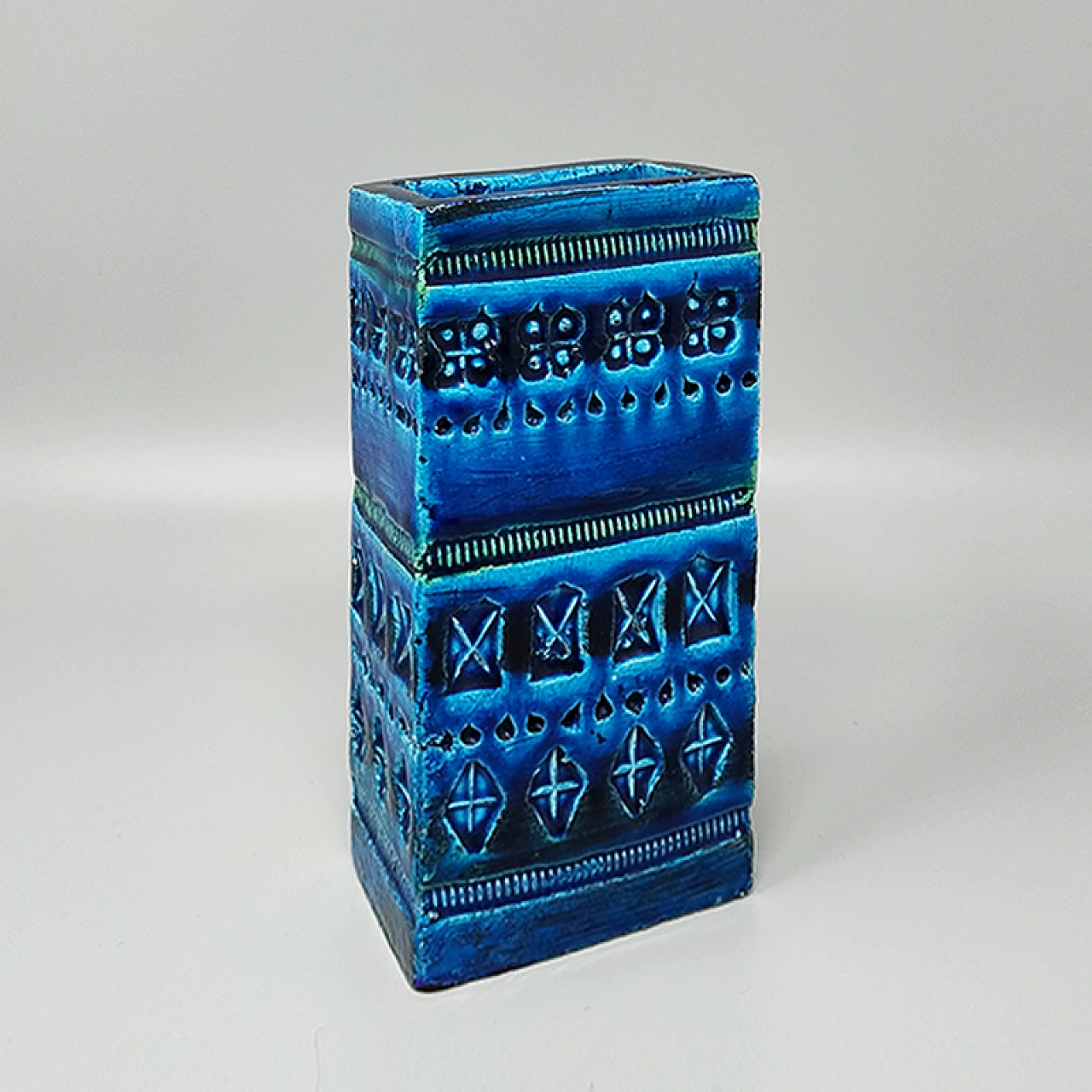 Vaso Rimini Blu in ceramica di Aldo Londi per Bitossi, anni '60 4