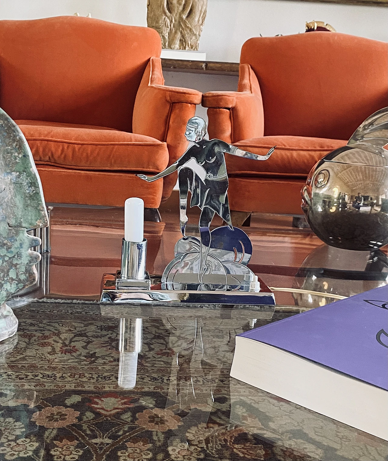 Lampada da tavolo con ballerina di charleston di LW Paris, anni '30 7