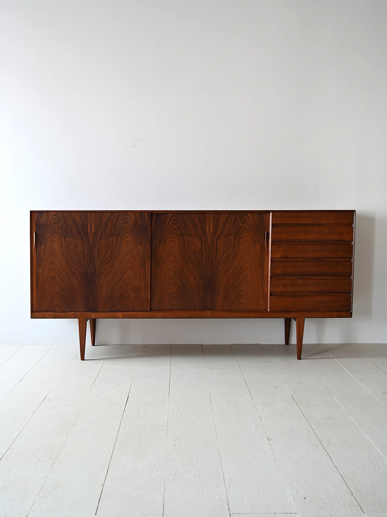 Danish rosewood sideboard with doors and drawers, 1960s 2