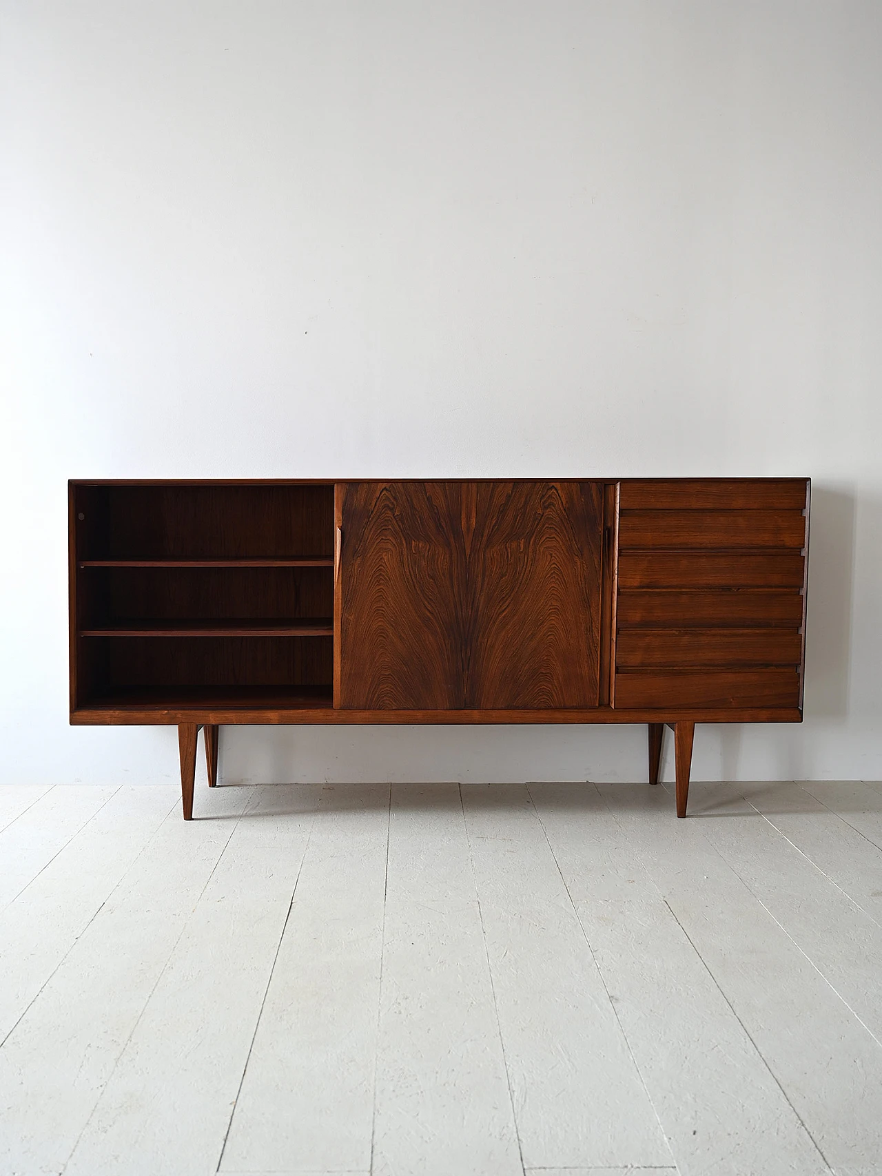 Danish rosewood sideboard with doors and drawers, 1960s 3