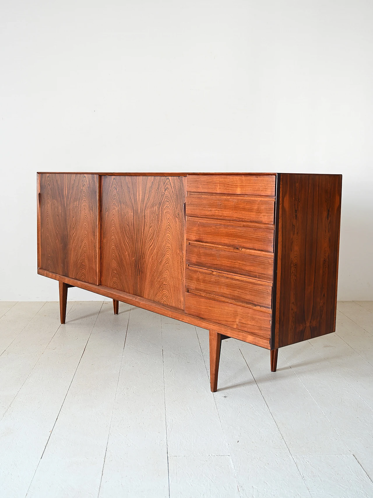 Danish rosewood sideboard with doors and drawers, 1960s 6