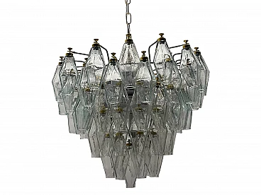 Murano glass chandelier with polygons, 1980s