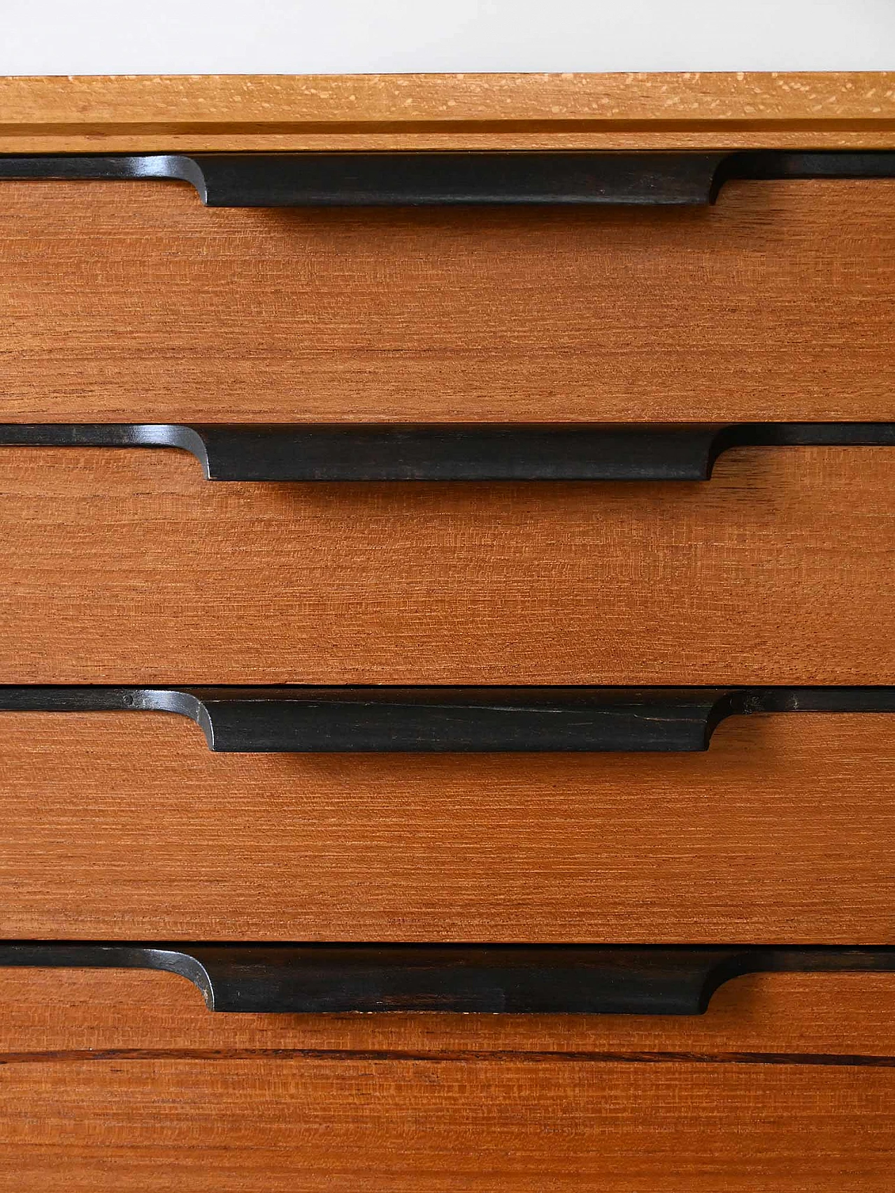 Scandinavian teak sideboard with black details, 1960s 9