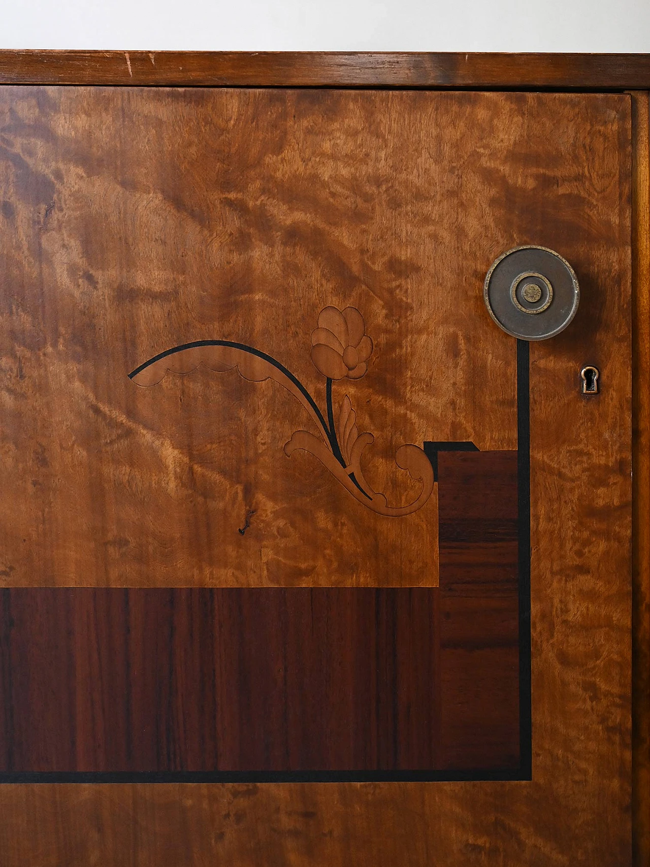 Wooden cabinet with hinged doors in Deco style, 1960s 9