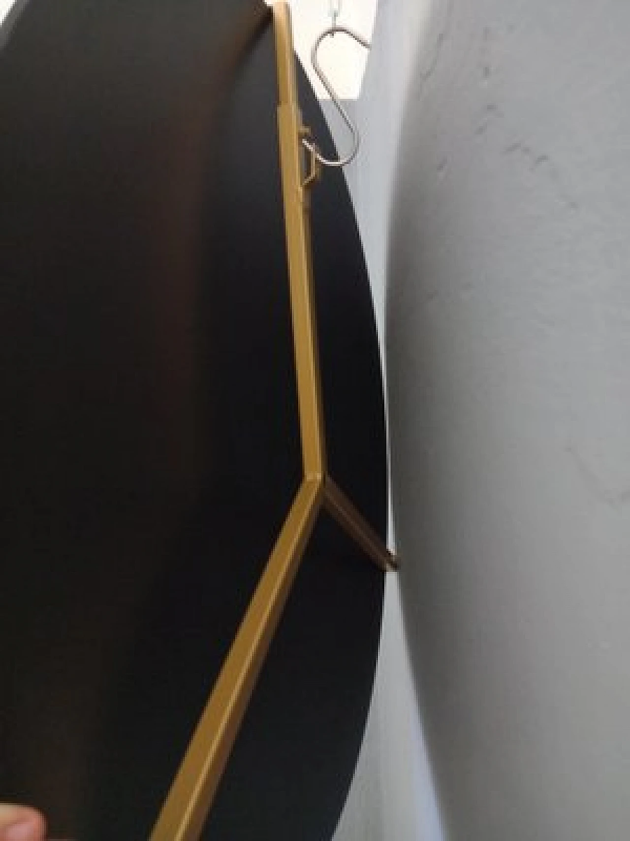 Specchio convesso blu con struttura in ferro orientabile, anni 2000 9