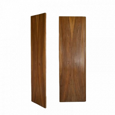 Pair of walnut panels in the style of Gio Ponti, 1960s
