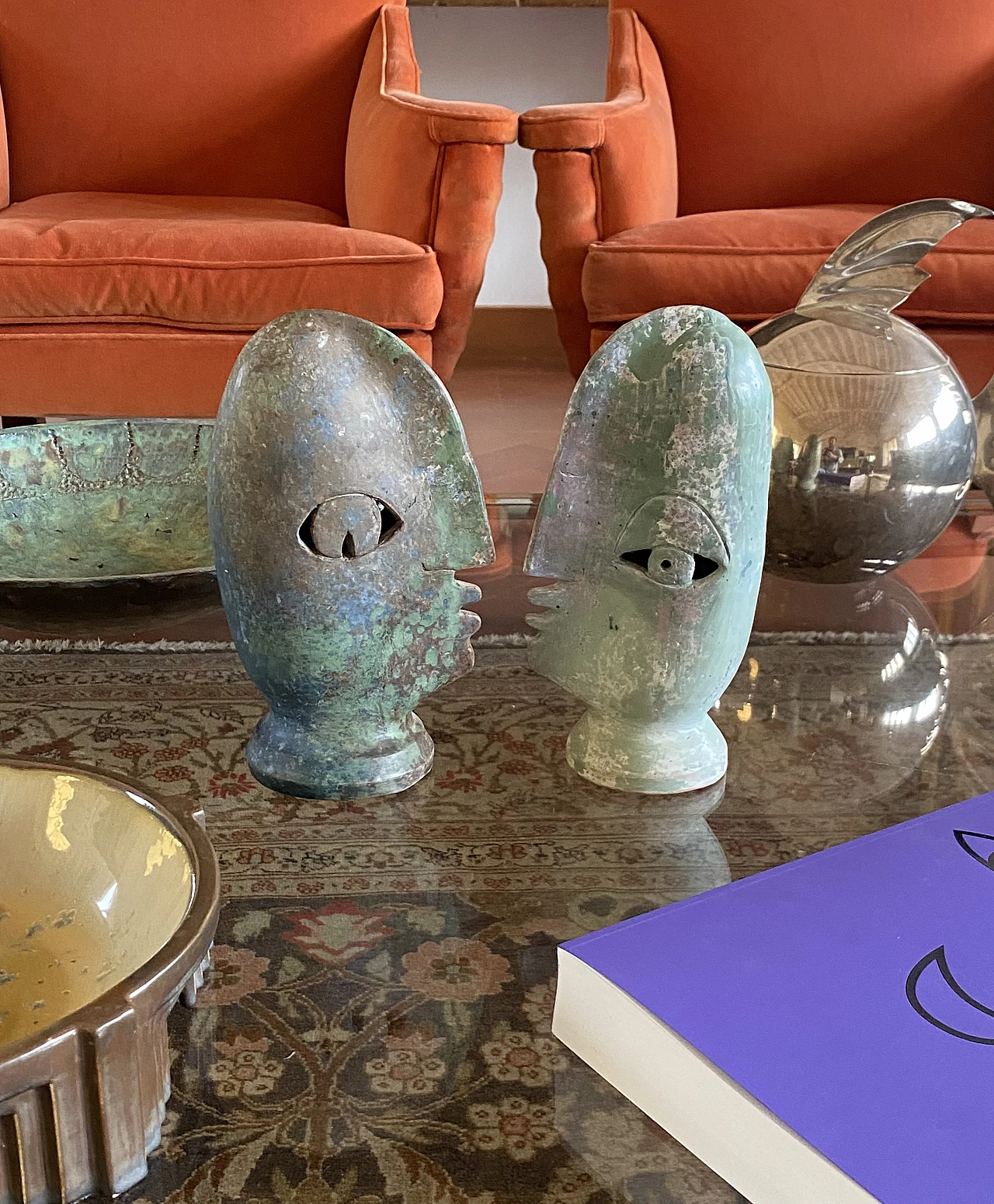 Loul Combres, Les Bisous, pair of ceramic sculptures, 1987 13