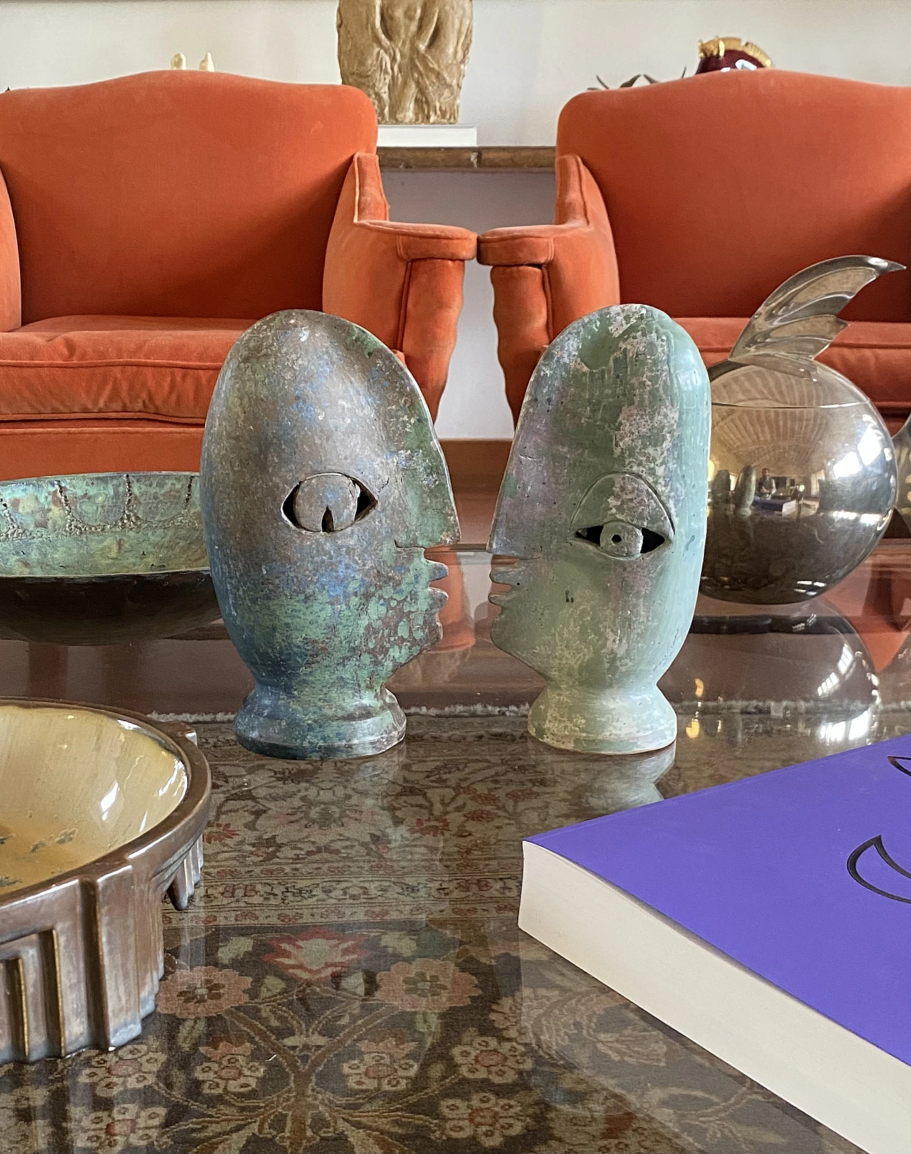 Loul Combres, Les Bisous, pair of ceramic sculptures, 1987 14