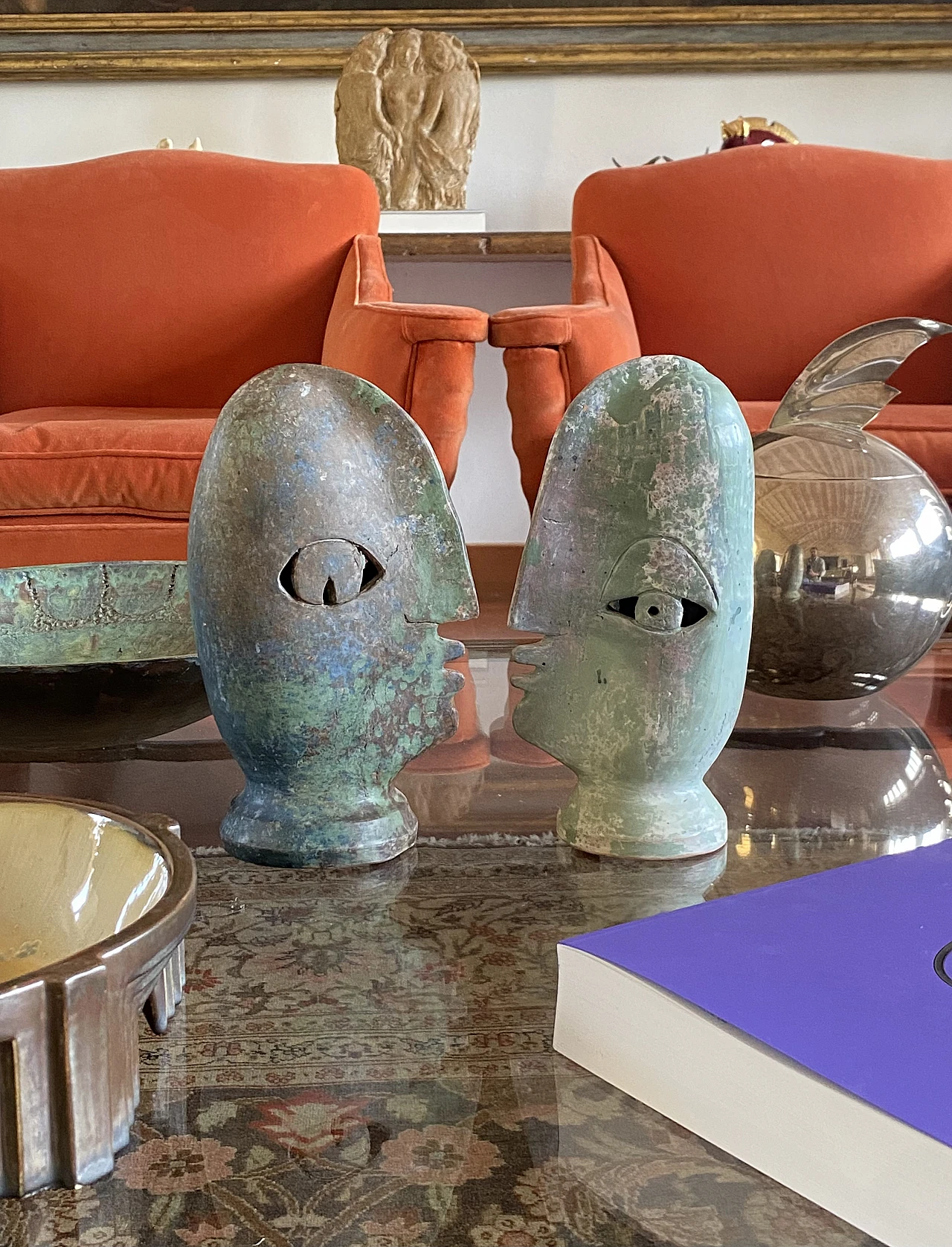 Loul Combres, Les Bisous, pair of ceramic sculptures, 1987 16