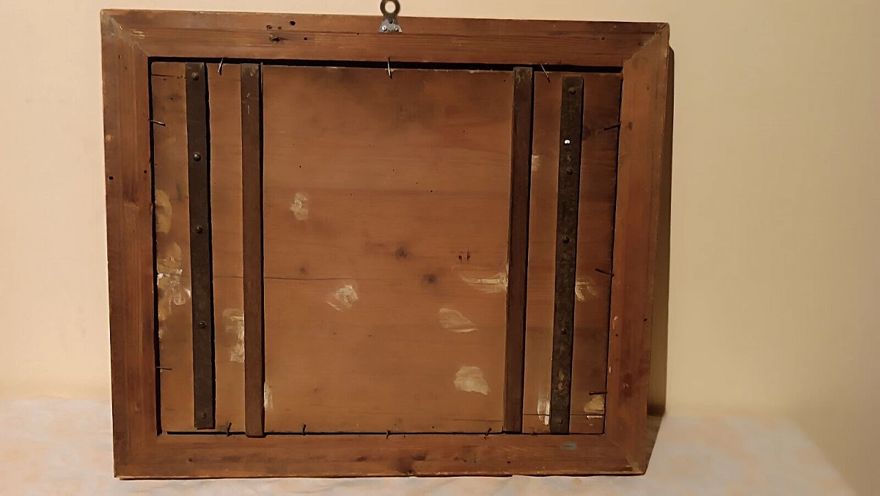 Convent with friars, oil sketch on panel, 19th century 9