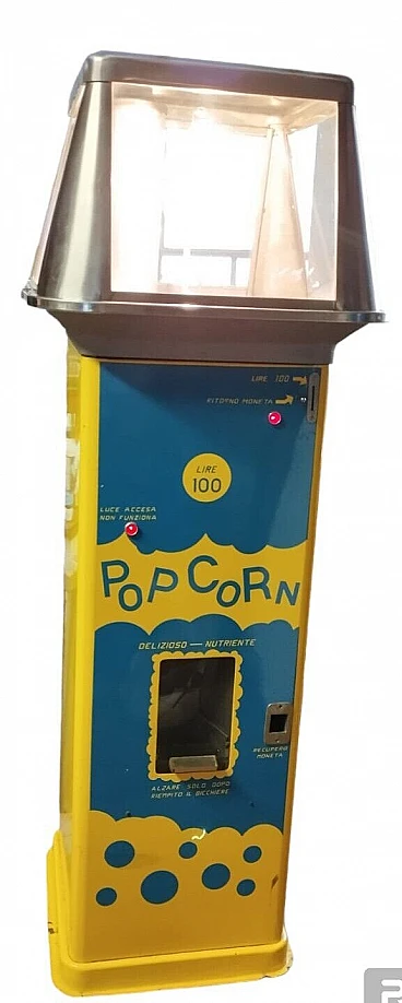 Metal and glass popcorn dispenser, 1970s