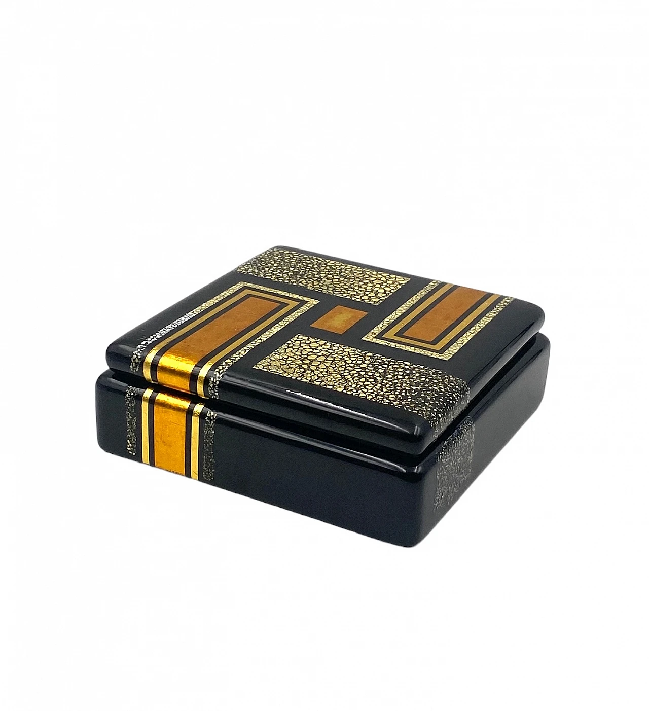 Art Deco lacquered box in the style of Jean Dunand, 1940s 11