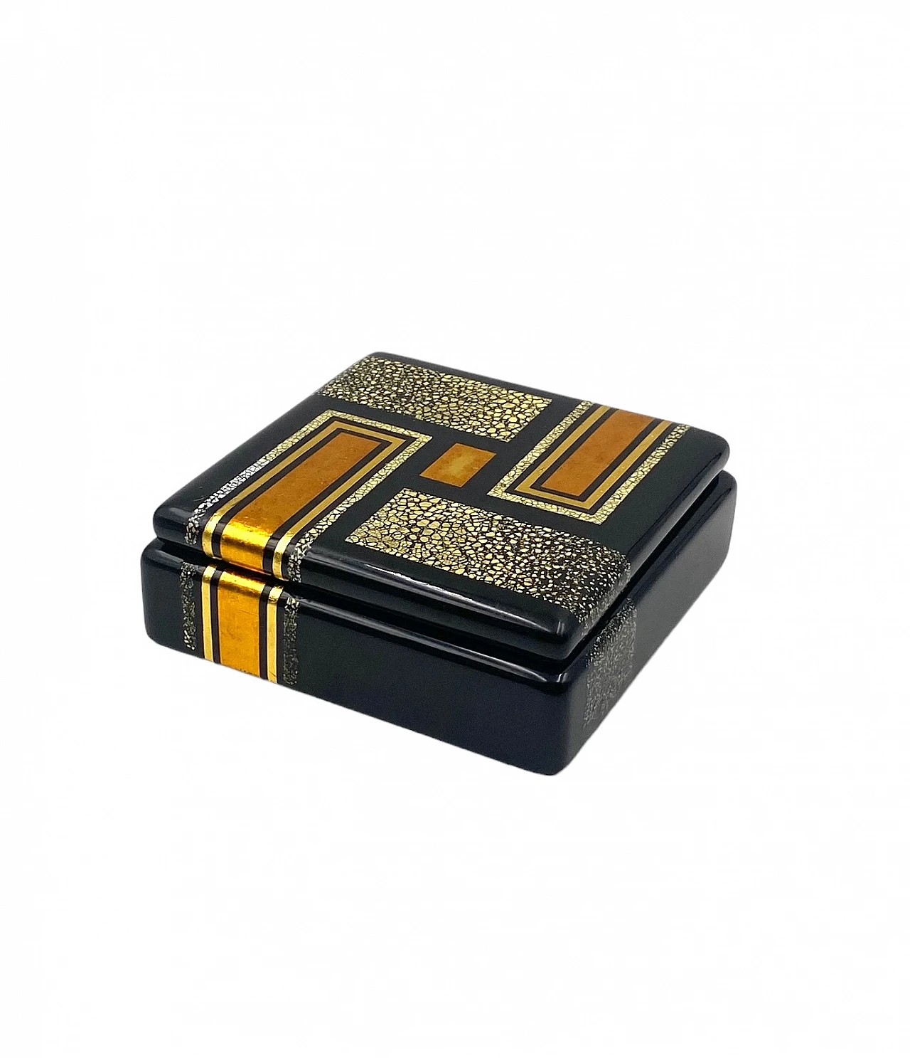 Art Deco lacquered box in the style of Jean Dunand, 1940s 12