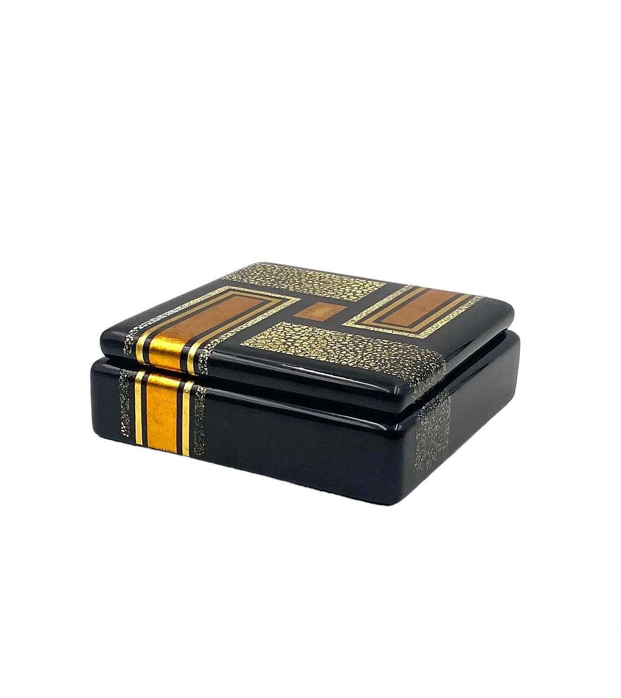 Art Deco lacquered box in the style of Jean Dunand, 1940s 13