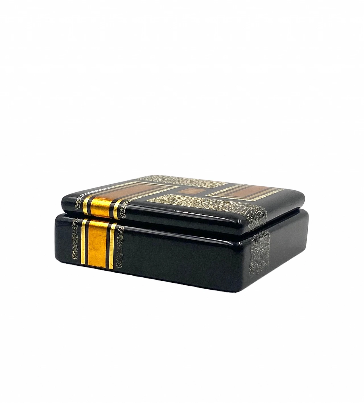 Art Deco lacquered box in the style of Jean Dunand, 1940s 14