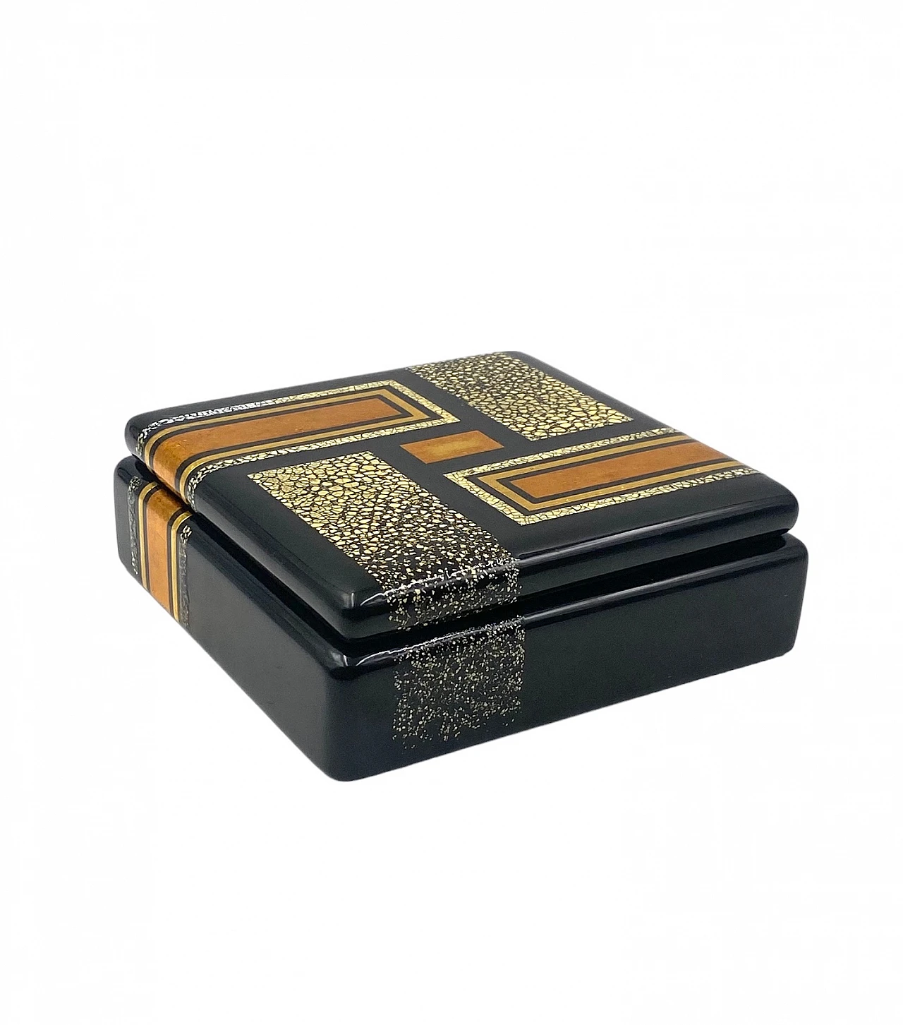 Art Deco lacquered box in the style of Jean Dunand, 1940s 16