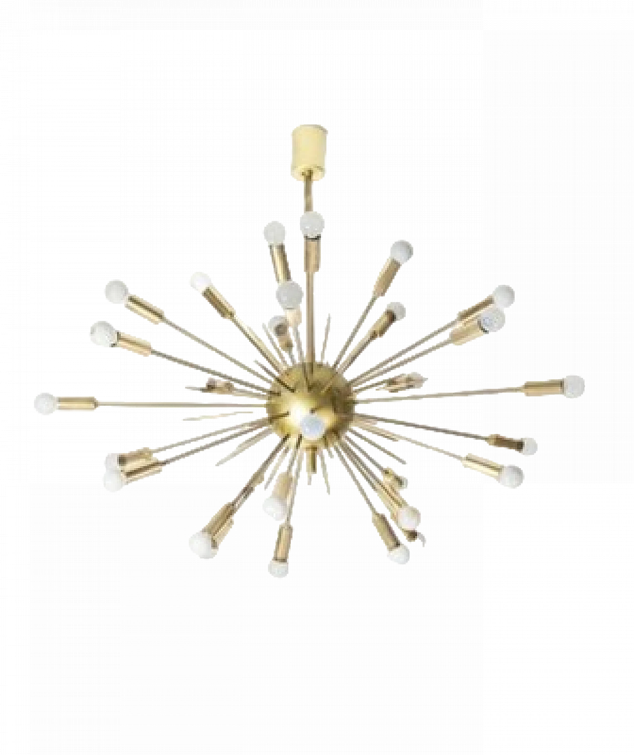 Lampadario Sputnik a 24 luci in ottone di Stilnovo, anni '50 4