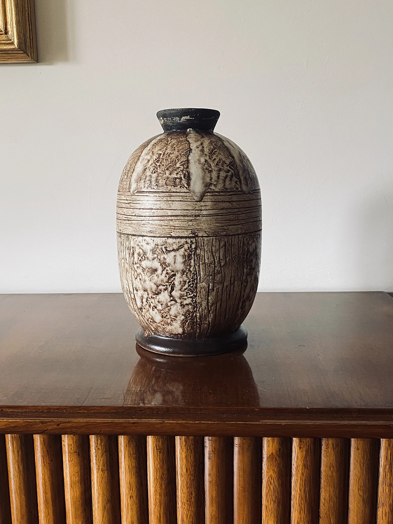 Art Deco ceramic vase by Louis Auguste Dage, 1930s 4