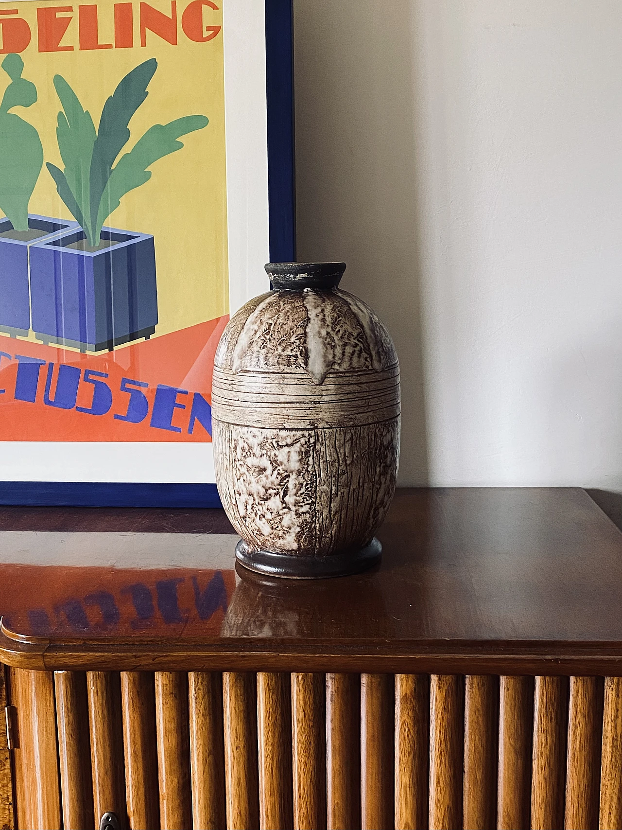 Art Deco ceramic vase by Louis Auguste Dage, 1930s 5