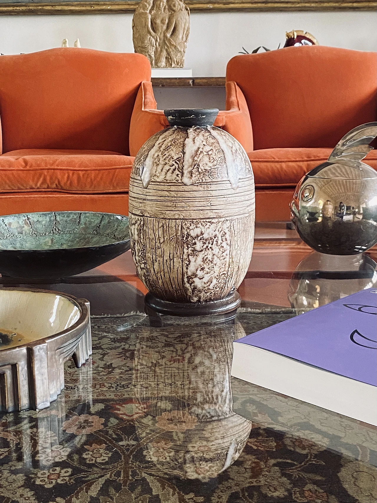 Art Deco ceramic vase by Louis Auguste Dage, 1930s 8