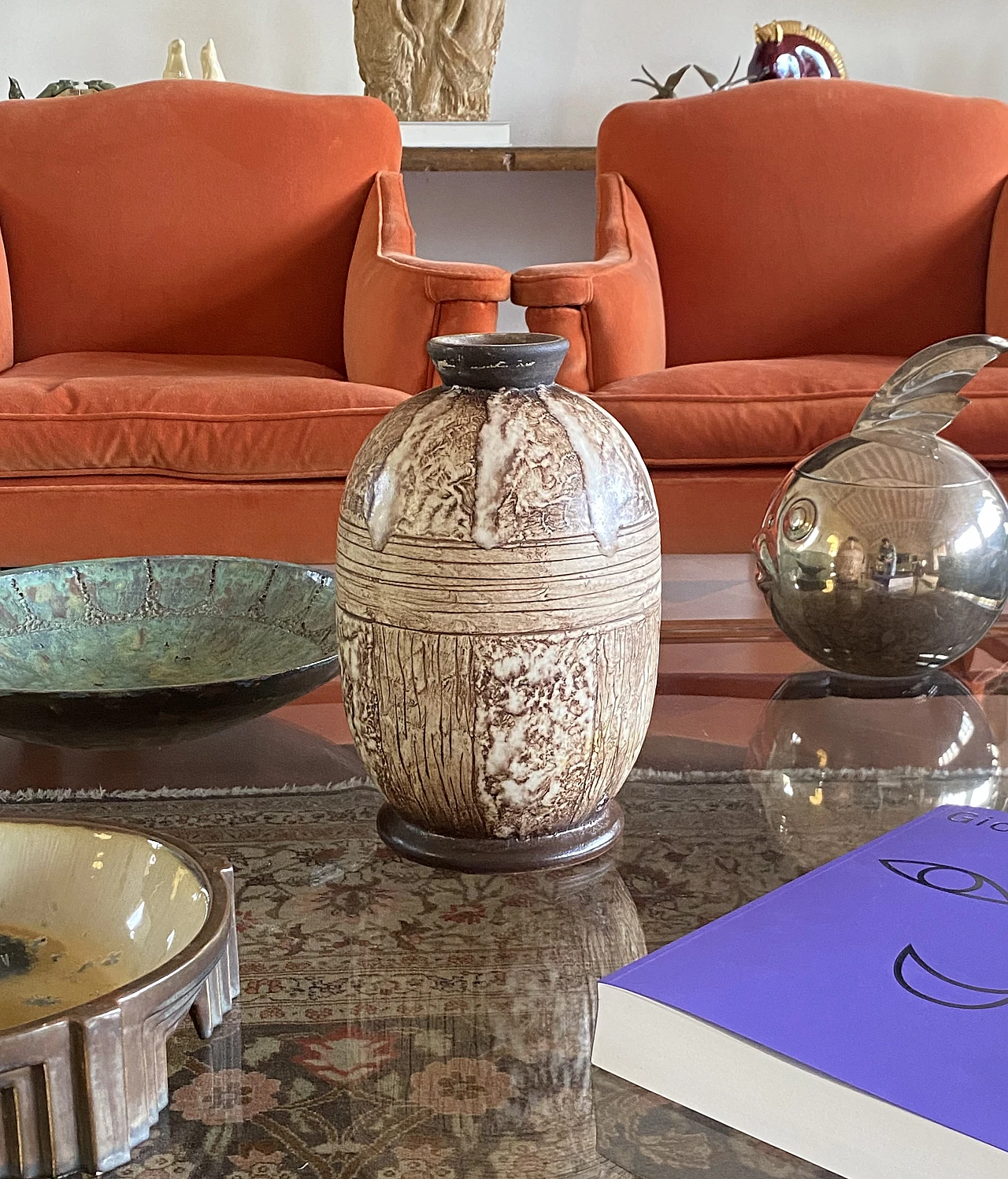 Art Deco ceramic vase by Louis Auguste Dage, 1930s 9