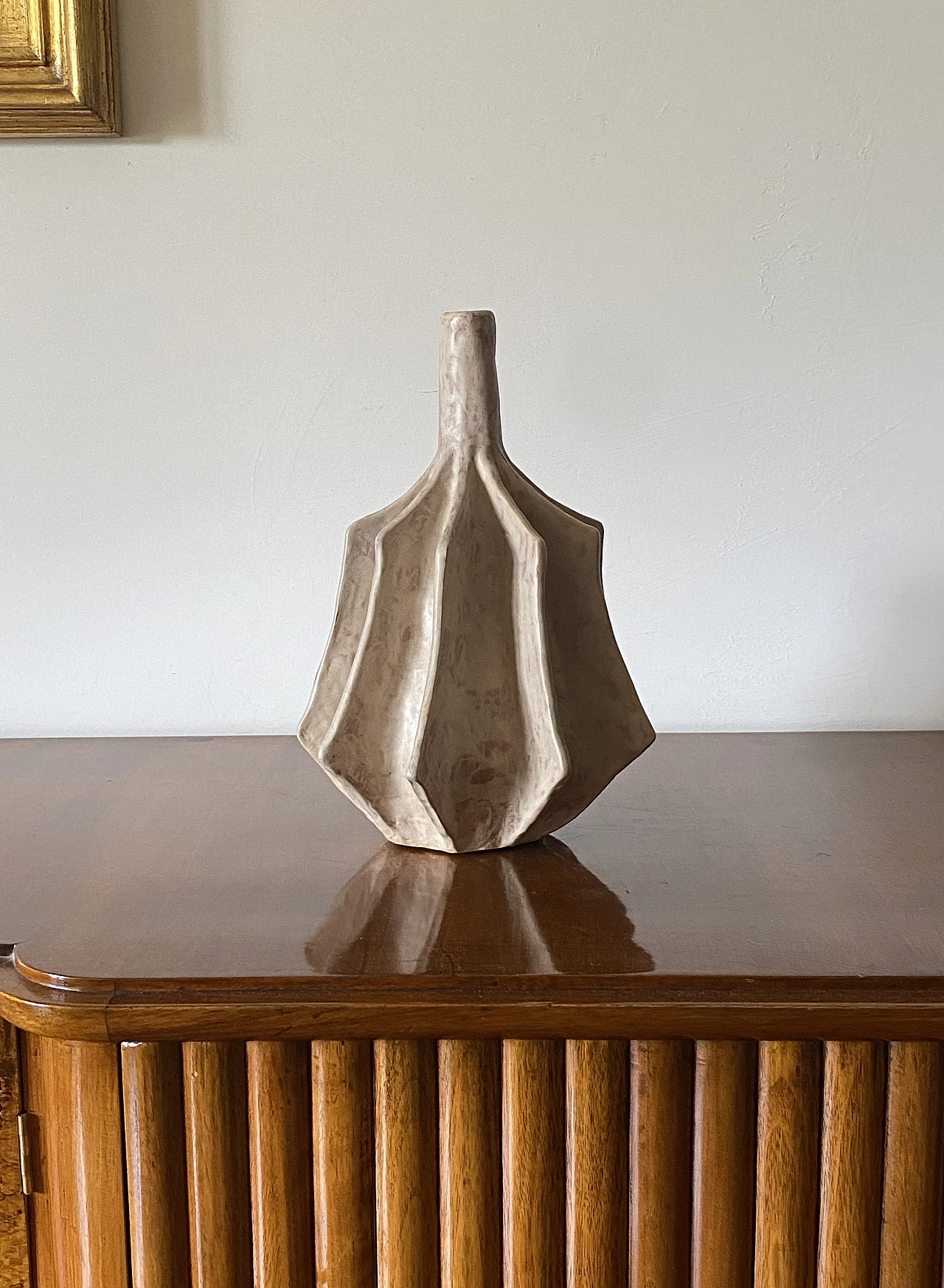 French white terracotta vase, 1970s 5