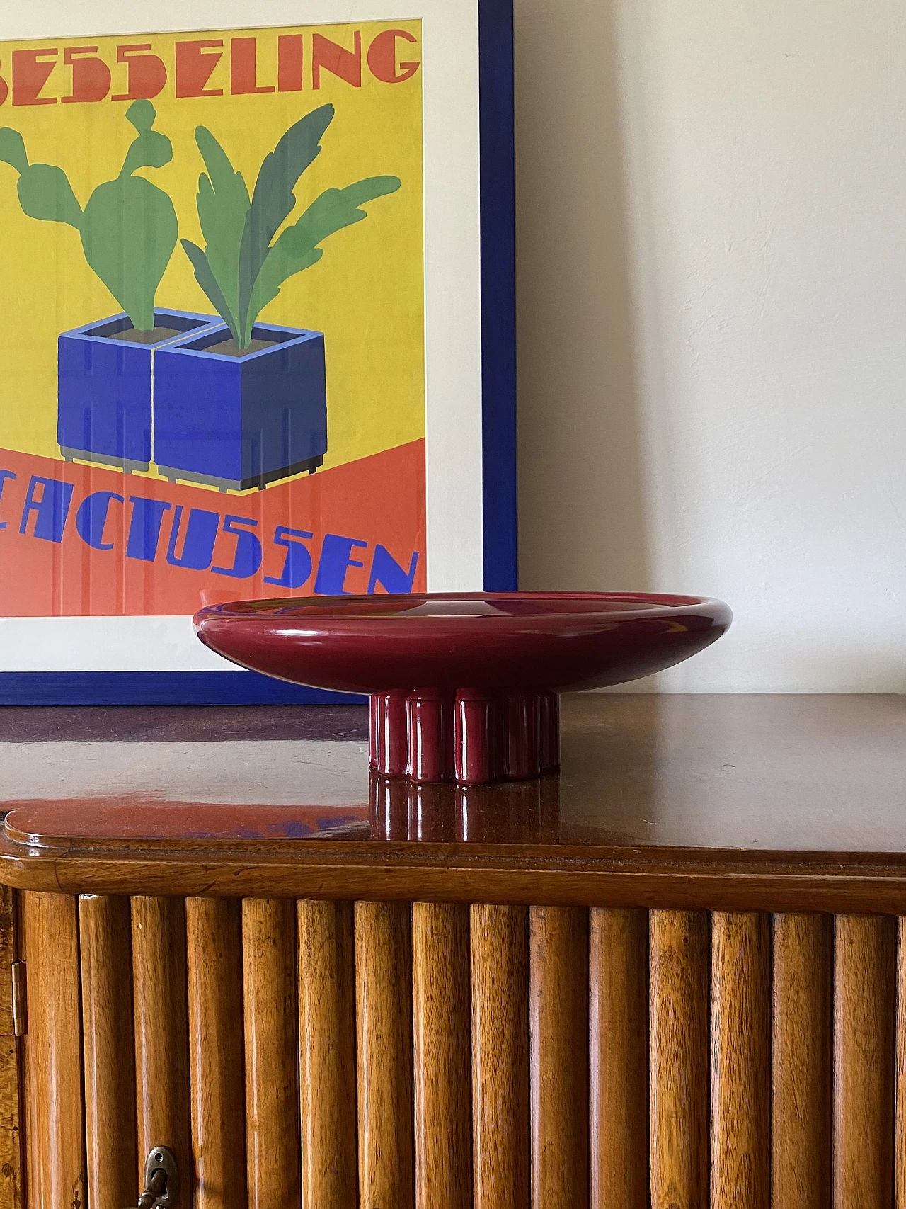 Art Deco red ceramic centerpiece by Paul Millet, 1930s 2