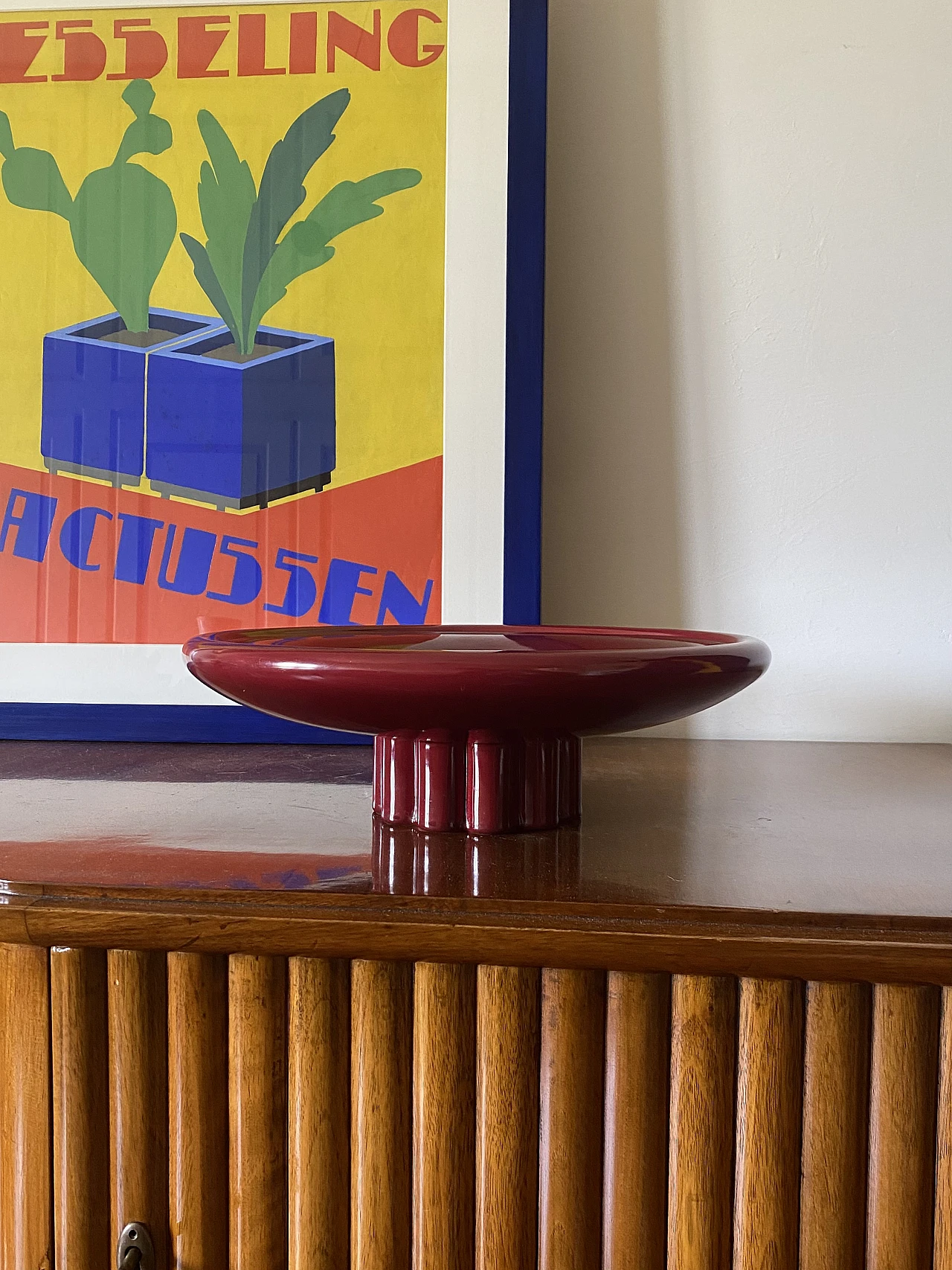 Art Deco red ceramic centerpiece by Paul Millet, 1930s 3