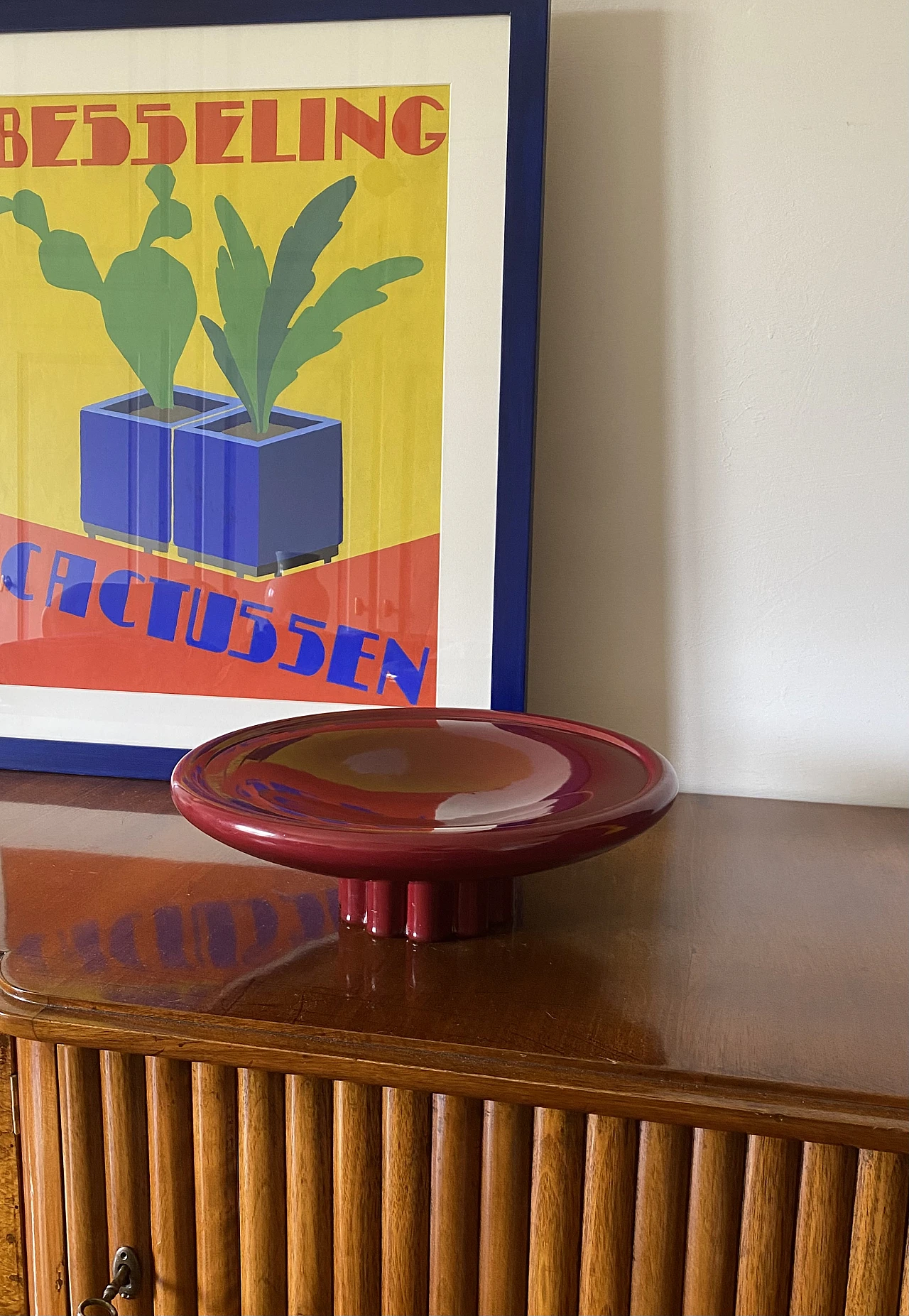 Art Deco red ceramic centerpiece by Paul Millet, 1930s 4