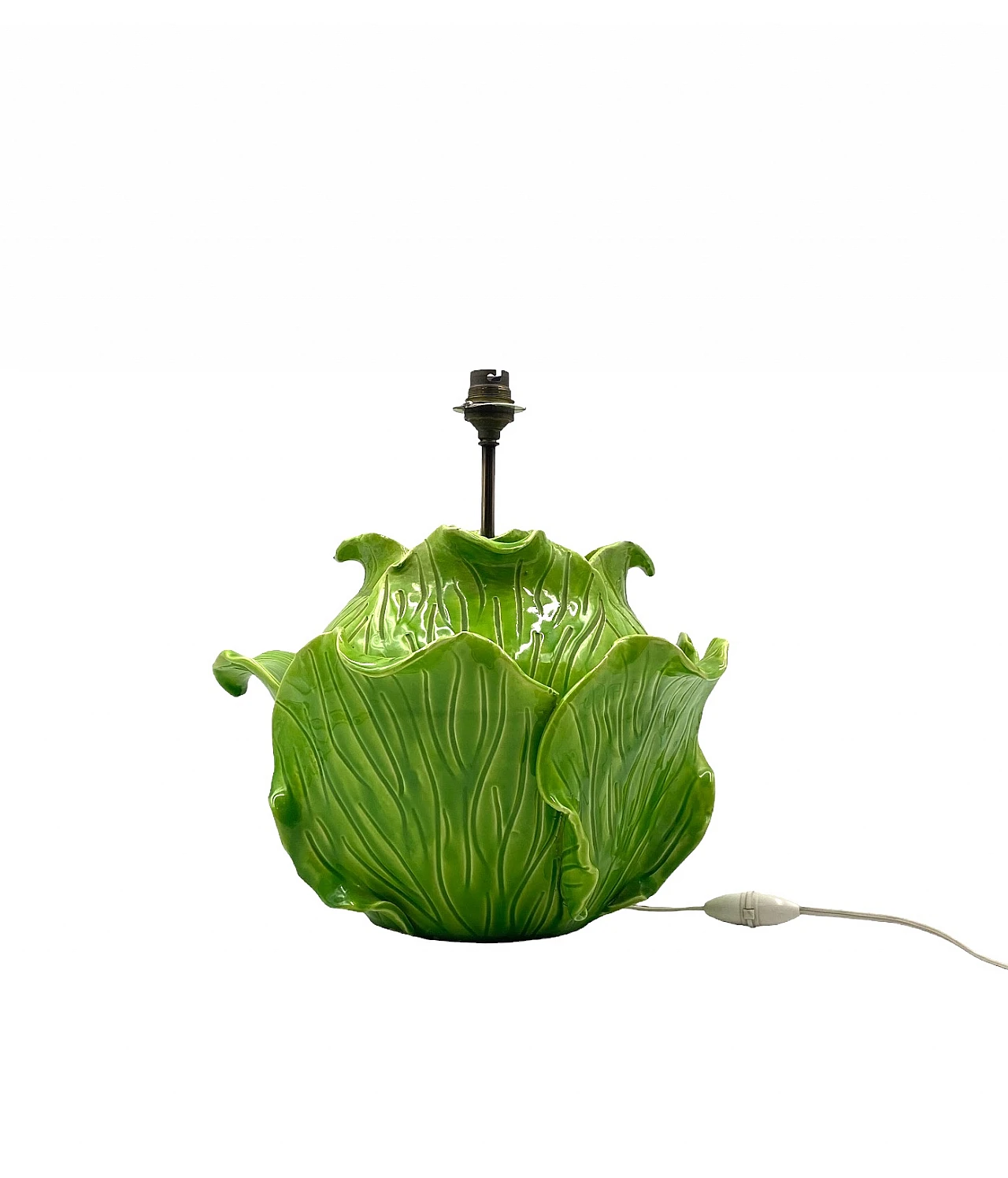 Lampada da tavolo lattuga in ceramica di Jean Roger, anni '50 16