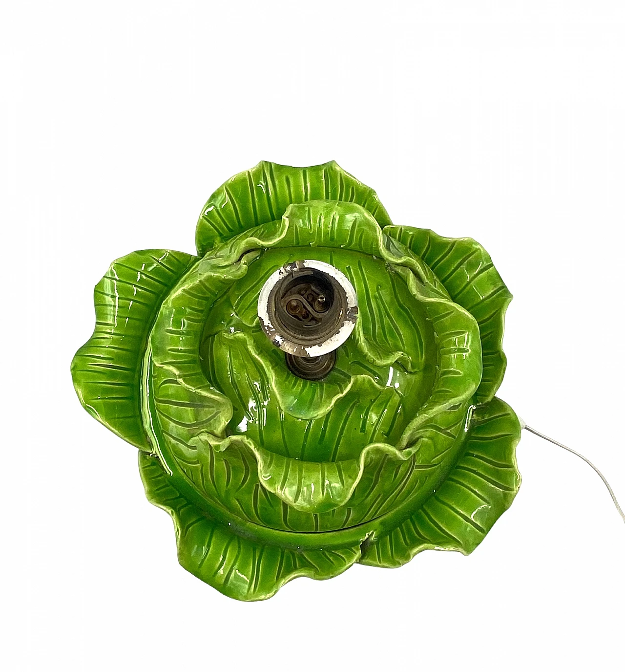 Lampada da tavolo lattuga in ceramica di Jean Roger, anni '50 18