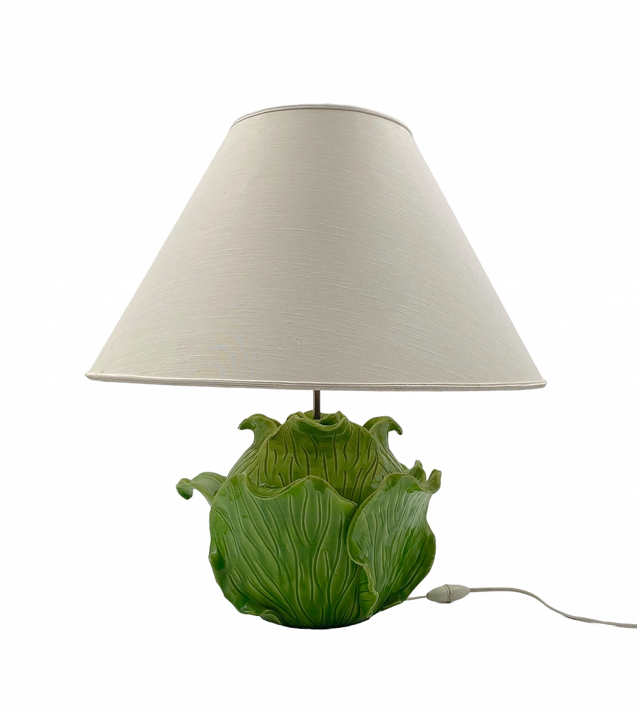 Lampada da tavolo lattuga in ceramica di Jean Roger, anni '50 24