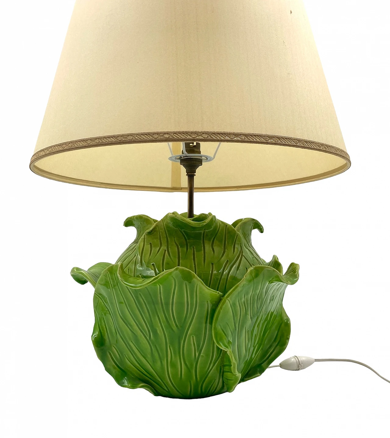 Lampada da tavolo lattuga in ceramica di Jean Roger, anni '50 26