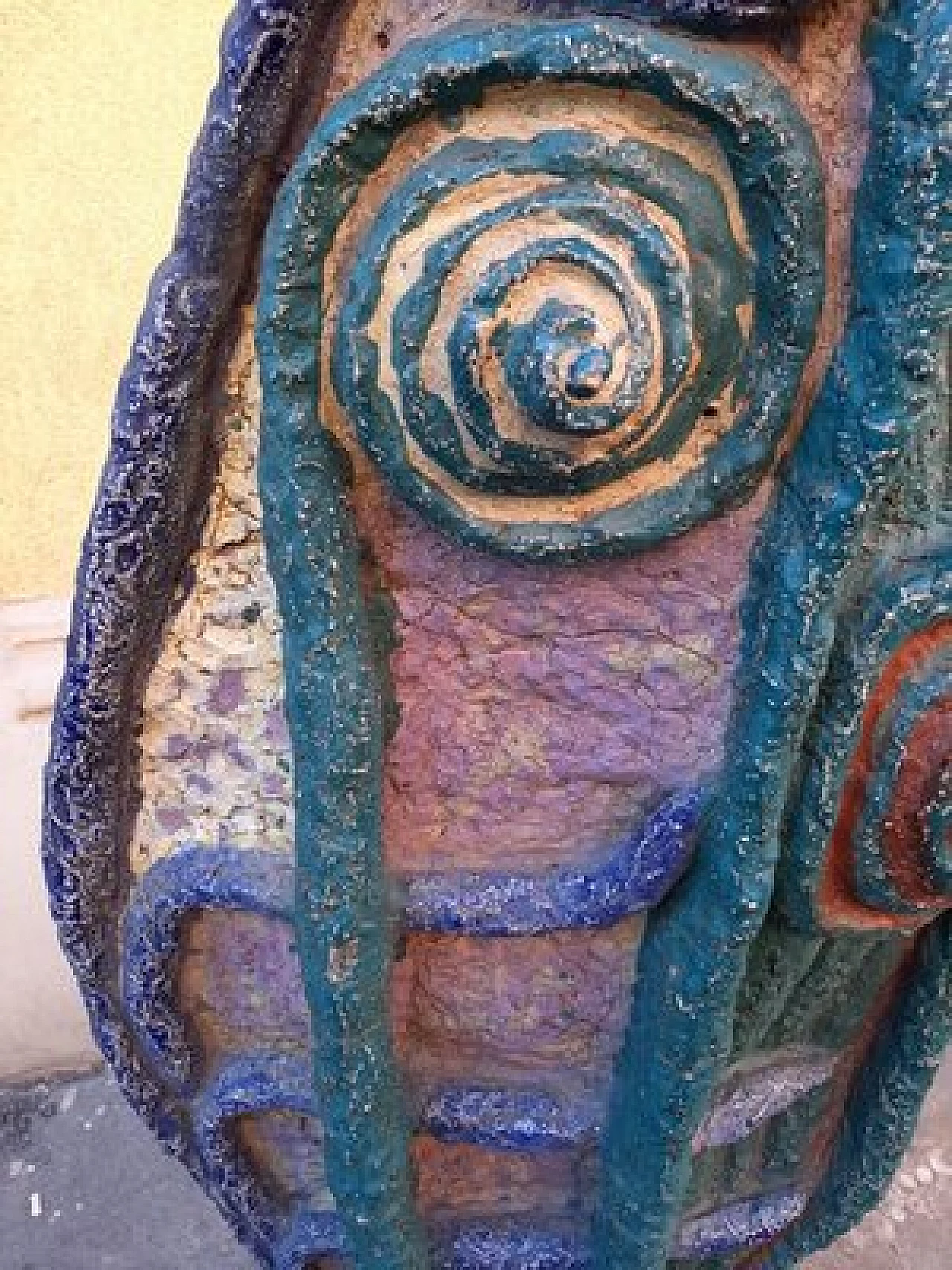 Seaweed, polychrome stoneware sculpture on iron structure, 1950s 2