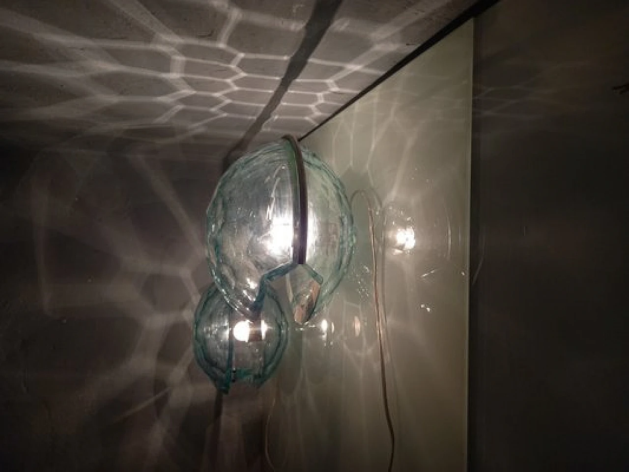 Pair of table lamps in diamond cut glass by Giorgio Berlini, 1970s 10