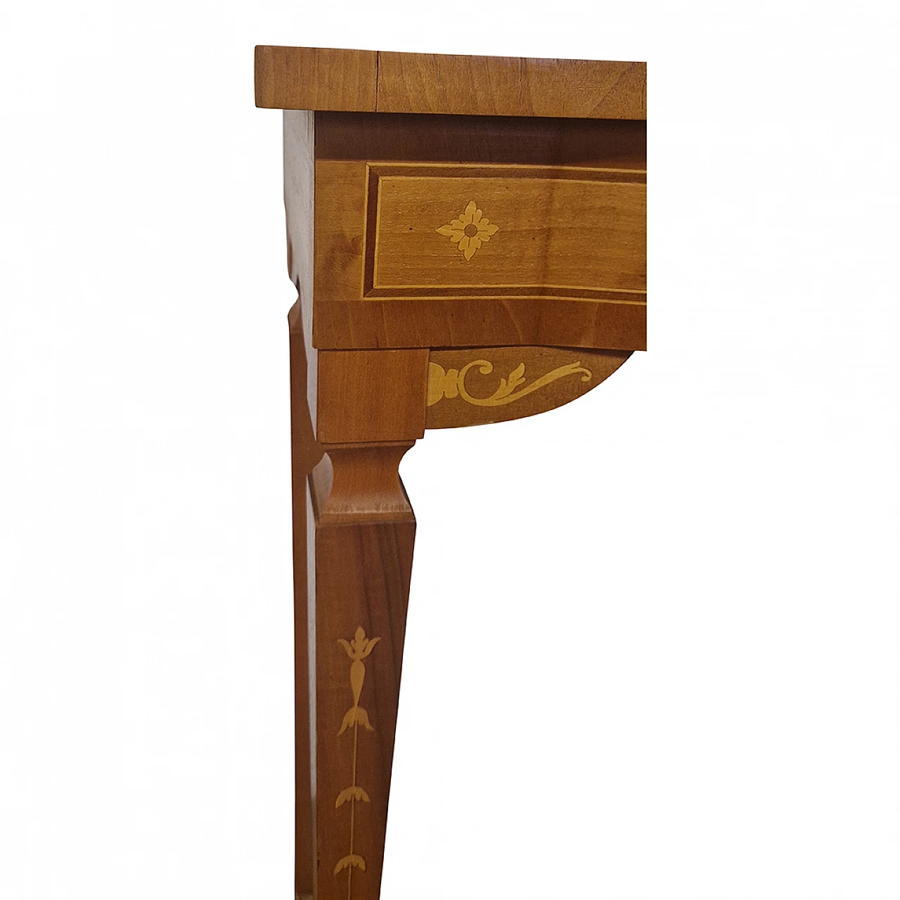 Consolle stile Luigi XVI in noce con intarsi, inizio '900 8