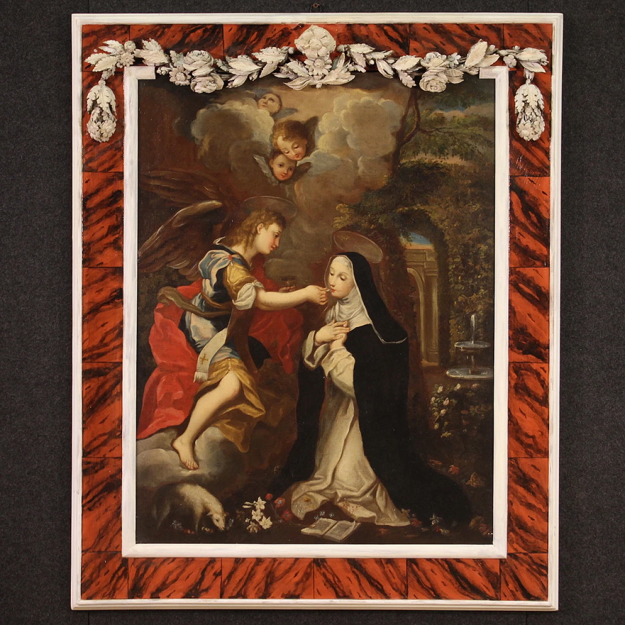Saint Agnes of Montepulciano, oil painting on canvas, 18th century 1