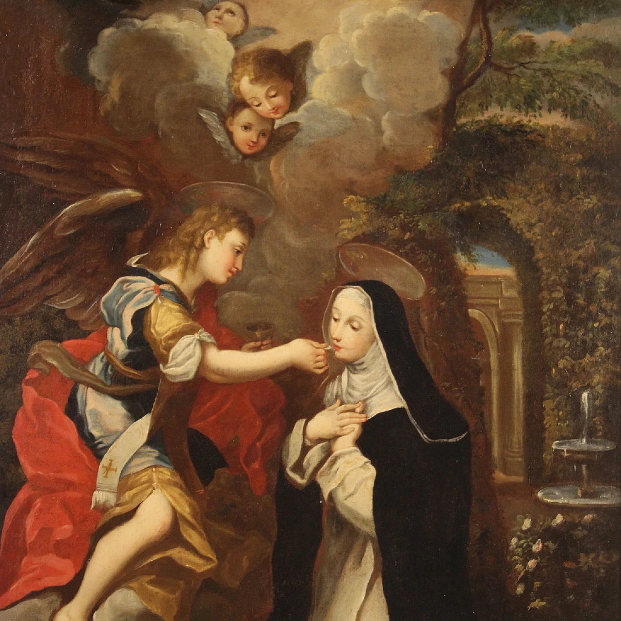 Saint Agnes of Montepulciano, oil painting on canvas, 18th century 2