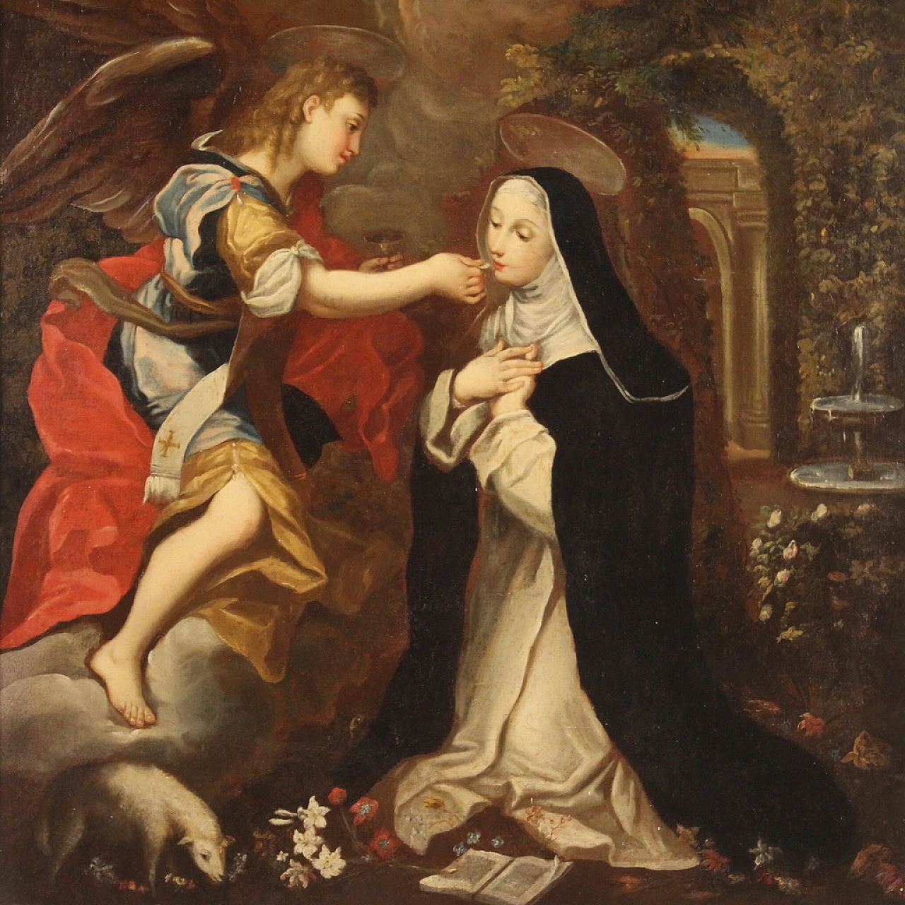 Saint Agnes of Montepulciano, oil painting on canvas, 18th century 4