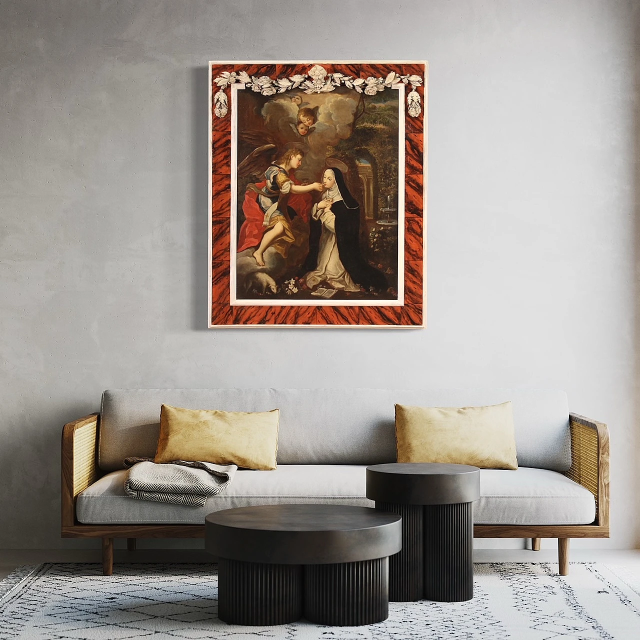 Saint Agnes of Montepulciano, oil painting on canvas, 18th century 7