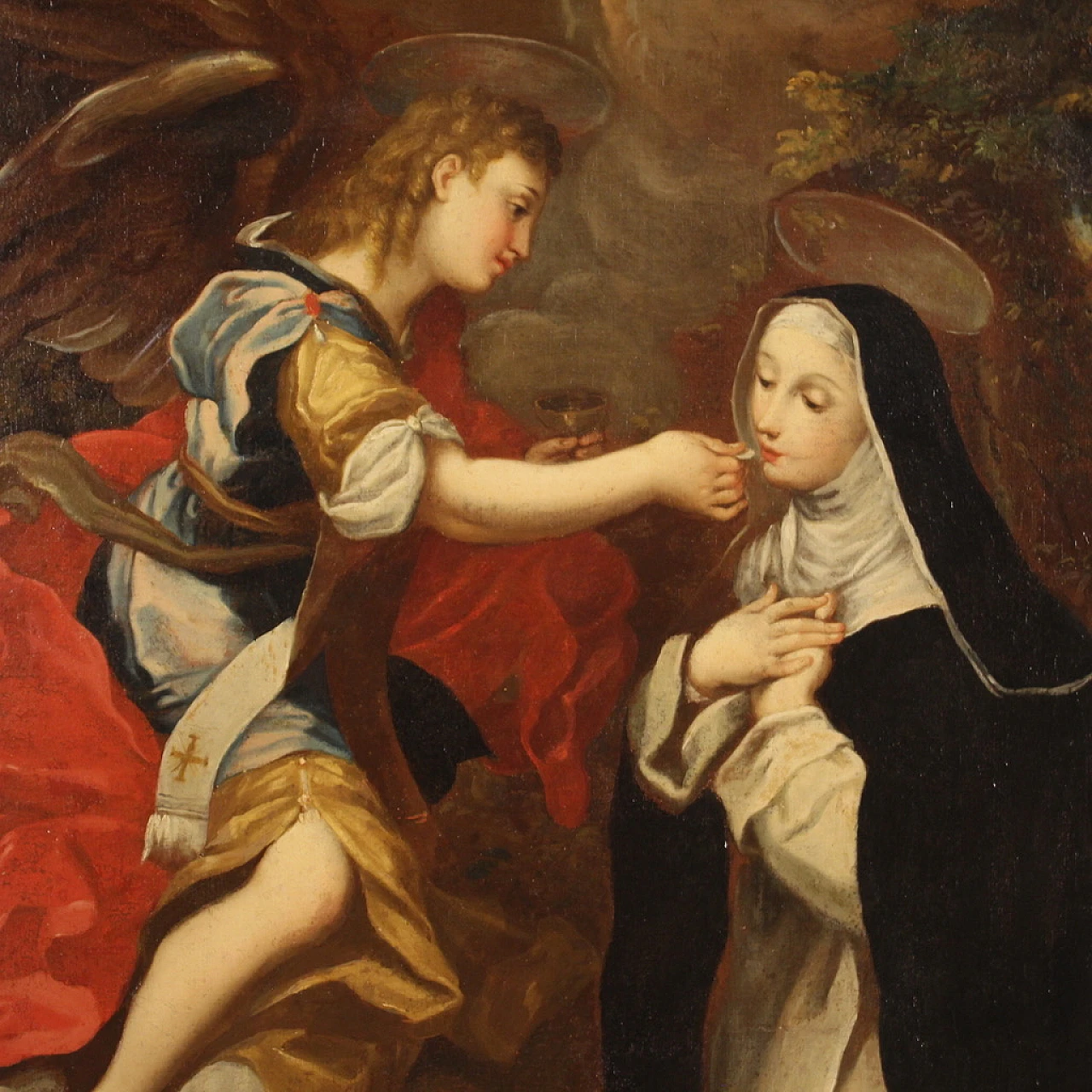 Saint Agnes of Montepulciano, oil painting on canvas, 18th century 8