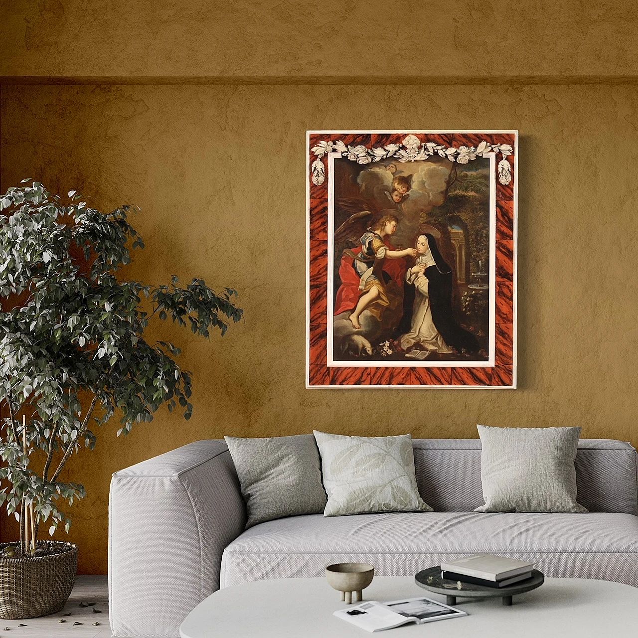 Saint Agnes of Montepulciano, oil painting on canvas, 18th century 13